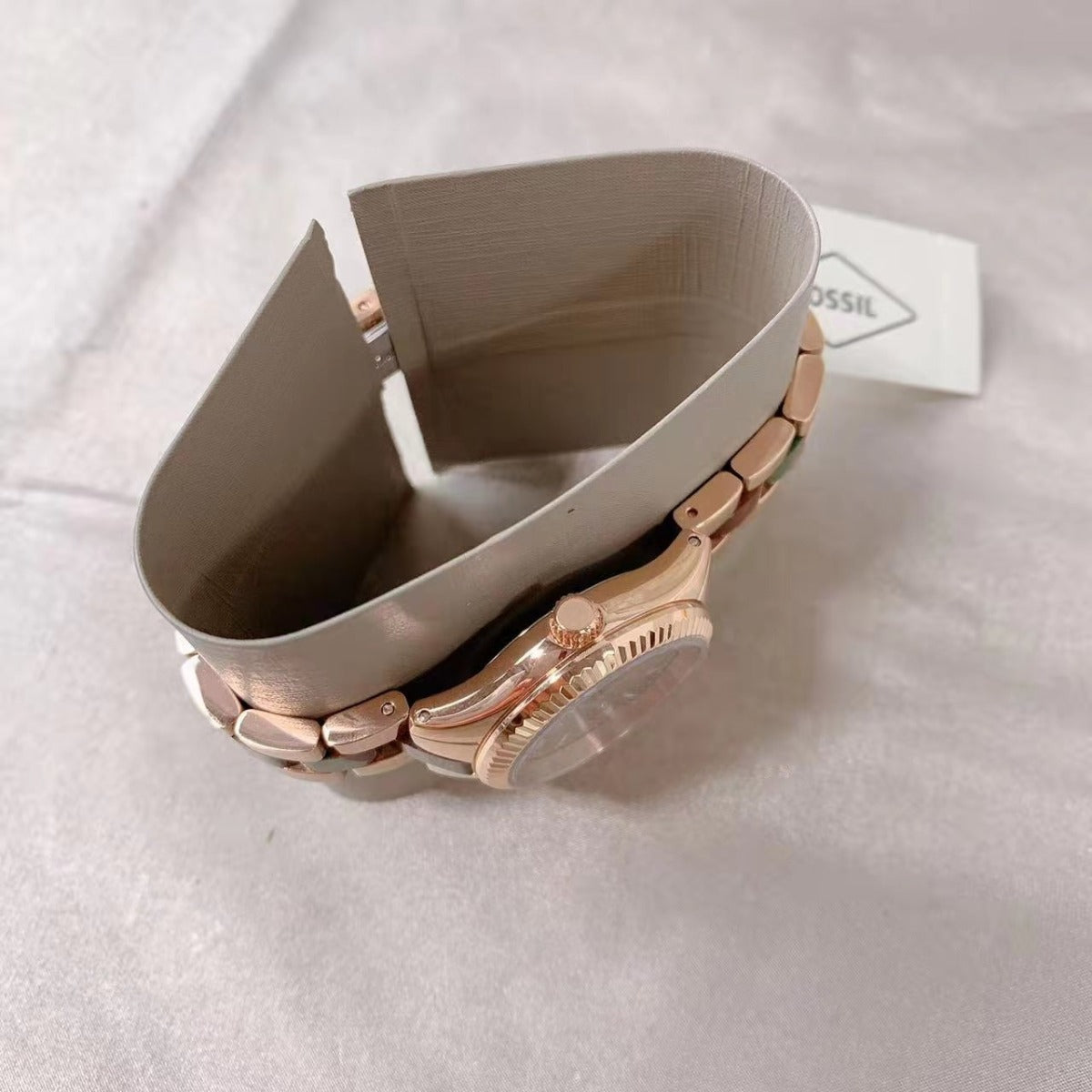 Fossil BQ3787 Rye Automatic Rose Gold-Tone Stainless Steel and Acetate Watch Fossil BQ3787 Rye Automatic Rose Gold-Tone Stainless Steel and Acetate Watch